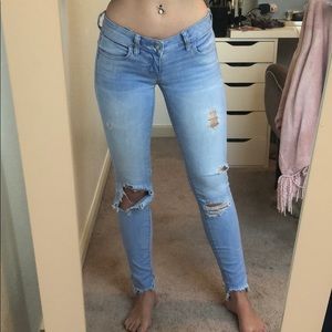 American eagle light wash jegging